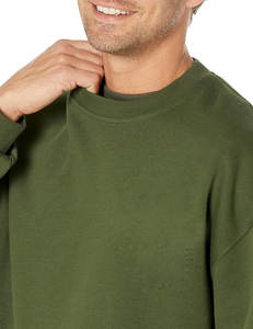 Sweat-shirt ras du cou surdimensionné de la saison d'automne pour hommes, grandes tailles et grandes, motif solide en polyester/coton - Product Image 3