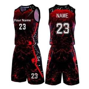 Nueva llegada sbsci, venta al por mayor, ropa deportiva y diseño de camiseta de baloncesto rojo uniformes de baloncesto para niños hombres uniforme de baloncesto - Product Image 1