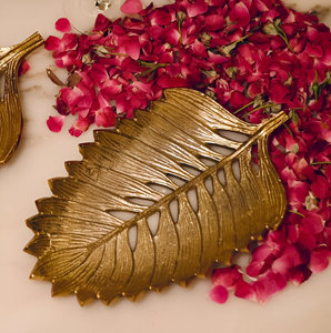 Plateau de feuilles d'or de première qualité pour accessoires d'hôtel service de table plat de feuilles prix direct d'usine - Product Image 6
