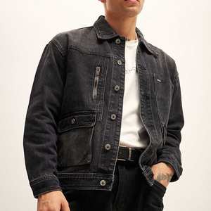 Chaqueta de Mezclilla para Hombre, Diseño Nuevo, 100% Algodón, Calidad Personalizada, Lavado Pesado, Estilo Pachuco - Product Image 1