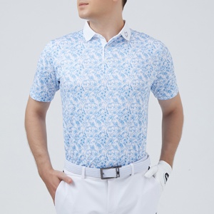 Chemise de golf pour homme en bambou/coton de qualité supérieure, coupe classique, séchage rapide, tricotée, avec fermeture éclair, imprimé numérique, écologique et respirante – Vente en gros - Product Image 2