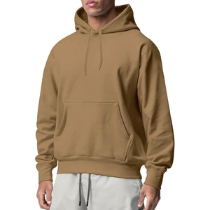 Sweat-shirts et sweats à capuche pour hommes en coton 100% lourd, couleur unie, impression sérigraphique personnalisée, hiver - Product Image 1