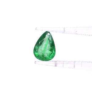 Esmeralda natural de Zambia en forma de pera de 1.37 quilates, piedra preciosa facetada suelta para la fabricación de joyas, lista para usar. - Product Image 2