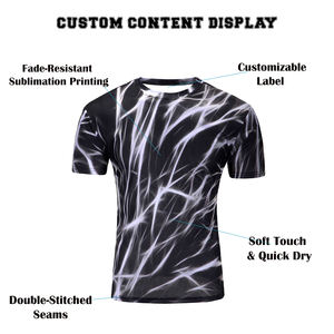 T-shirt personnalisé pour homme, sublimation, imprimé sur toute la surface, léger, séchage rapide, respirant, t-shirt d'équipe pour homme et femme, usine OEM - Product Image 5