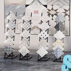 Estante de exhibición de azulejos ligero de altura ajustable antioxidante de 10 niveles personalizable con fácil montaje - Product Image 2