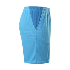 Shorts de basketball sportifs pour hommes, best-sellers, couleur unie, 100 % polyester, légers, séchage rapide, haute qualité, avec cordon de serrage - Product Image 3