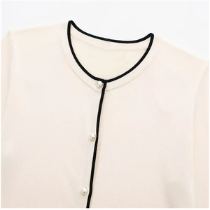 Custom <b>Vintage</b> College Letterman Knitted <b>Cardigan</b> 100% Cotton Button Decoration ODM OEM Services Trending Winter Printed Pattern - Product Image 3