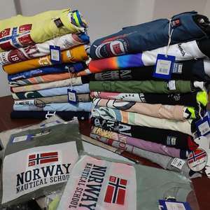 เสื้อยืดแขนสั้นผู้ชายผ้าถักเนื้อเรียบจากบังกลาเทศ ผ้าฝ้าย 100% เป็นมิตรกับสิ่งแวดล้อม สินค้าล็อตใหญ่จากแบรนด์ดัง ยกเลิกการจัดส่ง - Product Image 4