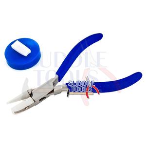 Alicates de punta plana de acero inoxidable para fabricación de pendientes S-380-RF 100 gramos 125 mm D - Product Image 3