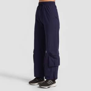 Play-Off Navy <b>Trousers</b>-Oversized Cargo Pants with Breathable <b>Elastic</b> <b>Waist</b> XL Size Colored Wash Harem Style Options - Product Image 1