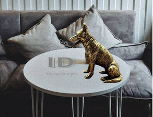 ทำในอินเดียรูปปั้นสัตว์อลูมิเนียมบนโต๊ะตุ๊กตาอลูมิเนียมเคลือบทองประติมากรรมสัตว์ตกแต่งคริสต์มาส - Product Image 5