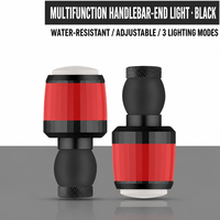 Lampu Sein Ujung Stang Sepeda Bahan Paduan Aluminium, Lampu Peringatan Sepeda LED Tahan Air, Indikator Keselamatan Bersepeda 16-23mm