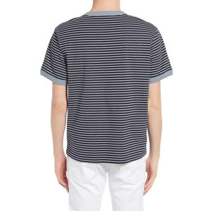 Elegantes camisetas Ringer 100% algodón contraste forro hombres algodón Ringer camisetas blanco y negro Ringer camisetas - Product Image 3