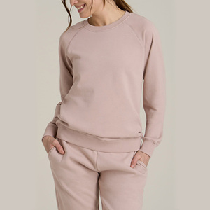 Survêtement femmes décontracté Sport sweat pantalon ensemble deux pièces solide ensemble costume ras du cou survêtement pour les filles - Product Image 5