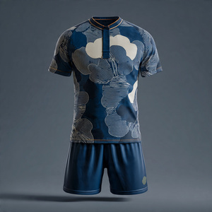 Tenues de rugby personnalisées imprimées, maillots de football d'entraînement, hauts de football, ensembles de shorts de course à pied - Product Image 2