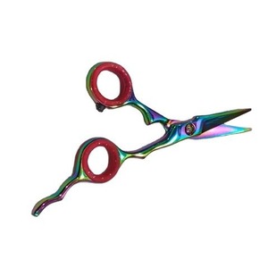 Ciseaux à cheveux en acier inoxydable de la meilleure qualité Ciseaux de salon de coiffure multicolores avec vis réglable et repose-doigt - Product Image 2