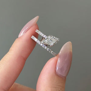 Anillo de moissanita de 1 quilate de compromiso para mujer de alta calidad en oro rosa Amarillo Blanco de 14K VVS2 al por mayor y precio más barato - Product Image 5