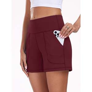 Women's High Waist Gym <b>Shorts</b> with Belt Decoration Soft Fitness Yoga Sportswear for Outdoor Running Workout Biking Cycling - Product Image 1