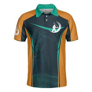 Polo de golf personnalisé de haute qualité personnaliser le logo polo de golf de sport en polyester 100% à séchage rapide pour hommes - Product Image 2