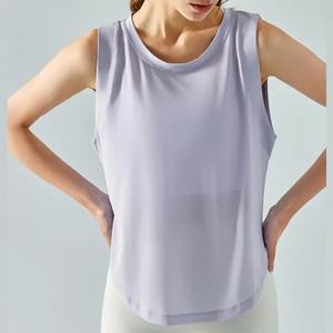 Wholesale Custom Women's Sleeveless Jersey Fabric <b>Tank</b> <b>Top</b> Sublimated Running Gear with Front Logo Position - Product Image 3