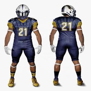 Venta al por mayor personalizado transpirable verano corto uniforme de fútbol americano de talla grande precio bajo sublimación impresa de alta calidad - Product Image 3