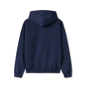 Sudadera con capucha de gran tamaño de algodón pesado para hombre con logotipo bordado de manga larga bolsillo de invierno-tela francesa estilo Hip Hop Streetwear - Product Image 5