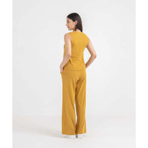 Pantalones acampanados de lino para mujer - Product Image 5