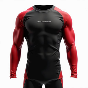 Custom Sublimation Print Men's Rashguard Compression Shirt MMA BJJ Jiu Jitsu Gym Wear lon Sleeve Fitness Training Top - Product Image 2