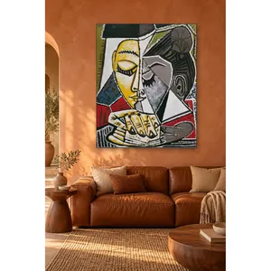 Impression sur toile de la tête d'une femme lisant un livre de Fida Picasso - Product Image 3