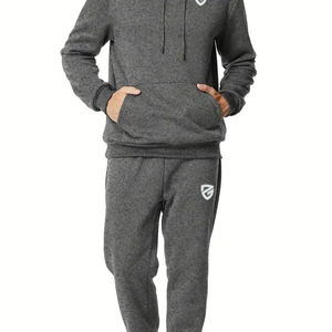 Meilleur haute qualité hiver imprimé hommes Streetwear survêtements tricotés vêtements d'extérieur évasés 100% coton - Product Image 3