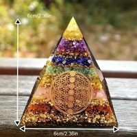 Pierre naturelle des sept chakras Orgone pyramide Feng sui énergie spirituelle culture méditation Table maison bureau décoration cadeaux