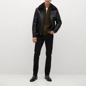 Veste en cuir véritable pour hommes Offre Spéciale Veste en cuir pour hommes coupe ajustée Veste en cuir pour hommes personnalisée - Product Image 2