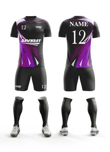 Custom Football Kits Full <b>Set</b> Soccer Kit Black Design Sublimation Sports Team Wear Club Uniform - Product Image 5