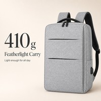 Sac à dos pour ordinateur portable Oxford avec port de charge USB et poche intérieure pour les voyages d'affaires et les trajets quotidiens, logo personnalisé