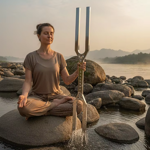 Diapason double fréquence Mars (432 Hz et 288 Hz) avec marteau en aluminium, taille 3 pieds - Product Image 1