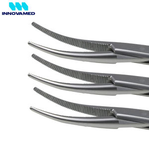 Pinzas Kelly con mango dorado, totalmente dentadas, de acero inoxidable, con bloqueo hemostático, certificadas CE, instrumento quirúrgico de clase I - Product Image 4