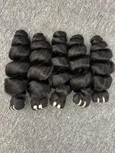 Vente chaude Droite Italienne Curl Vague Naturelle Extensions de Cheveux Noirs 100% Vierge Cheveux Humains Double Trame Plat Ensemble DHL UPS FEDEX - Product Image 4