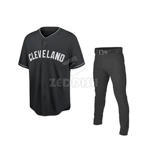 Personalizable 100% poliéster hombres béisbol Jersey transpirable Diseño conjunto estilo uniforme para la venta - Product Image 1