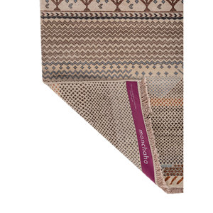 Tapis Manchaha en laine et soie noué à la main, motif géométrique, pour salon, chambre d'adolescent, couloir, modèle puzzle rectangulaire Lub-129 - Product Image 5