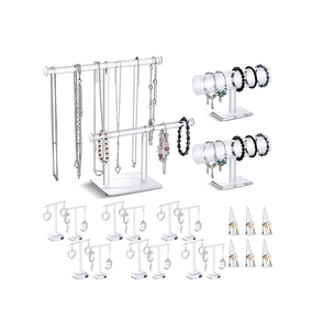 Soporte de joyería de metal dorado estilo ramas de hojas florales con base para pendientes anillos pulseras soporte de joyería colgante uso - Product Image 4