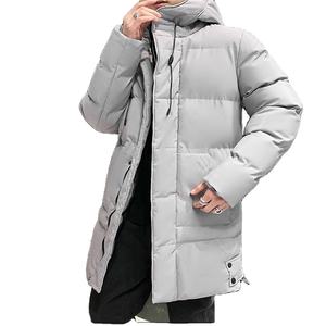 Blouson matelassé décontracté en toile pour homme, tendance 2025, coupe-vent, respirant, doublure coton, à capuche, fermeture éclair, OEM - Product Image 2