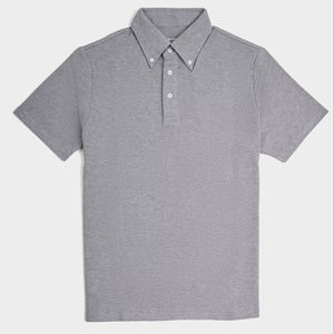 2025 camiseta Polo de alta calidad 100% algodón cómodo secado rápido manga corta botón cuello sólido Polo camiseta para hombres - Product Image 1