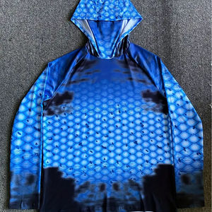 Fishing Hoodie for <b>Men</b> with Gaiter Hood and Quick Dry Sun Safe Fabric Sleeve Shirt for Canoeing or Casting Use UPF 50 Plus Size - Product Image 5