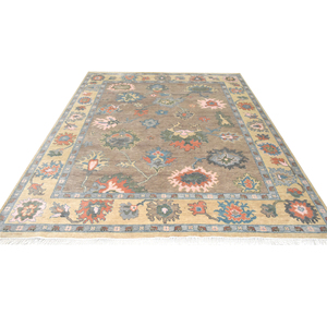 Alfombra de Lana Marrón de Lujo Estilo Oushak, Tejida a Mano con Diseño Floral, Estilo Moderno, Lavable, Antideslizante para Dormitorio, Hogar y Hoteles, para Adolescentes - Product Image 6