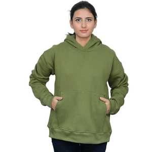 Felpe con cappuccio in cotone 100% con stampa e tinta unita felpe da donna stile invernale caldo abbigliamento alla moda in verde salvia - Product Image 2