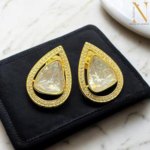 Meilleure qualité blanc goujon Moissanite Vintage Design 925 argent rhodié boucles d'oreilles Collection de fiançailles pour cadeau d'anniversaire - Product Image 3