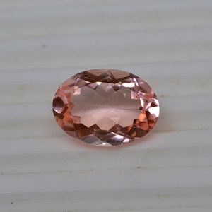 Pêche Morganite Quartz Pierre précieuse à facettes Doublet brun naturel de forme ovale pour la fabrication de bijoux Coupe à facettes - Product Image 4