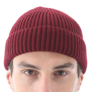 Gorro de invierno personalizado Unisex, gorro de mezcla de lana alta, diseño plisado de punto acanalado, etiqueta transpirable, gorros de pescadores personalizados, Color personalizado - Product Image 4