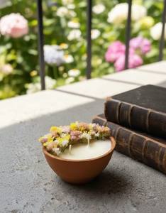 Vela Aromática de Cera de Soja en Maceta de Arcilla con Flores Secas Naturales, Estilo Elegante, Orgánica, para Decoración, Acción de Gracias, Pascua, Venta al por Mayor - Product Image 6