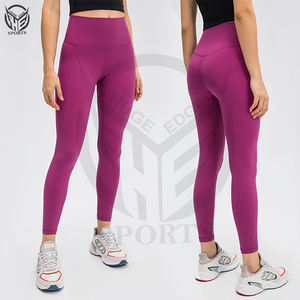 Vente en gros Pantalons d'entraînement Gym Fitness personnalisés pour femmes, imprimés, taille haute, non transparents, pantalons de yoga, leggings avec poches - Product Image 6